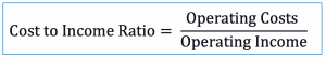 cost to income ratio for banks formula