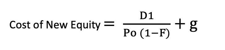 how to calculate the cost of capital of new equity