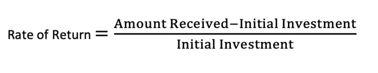 expected rate of return formula example